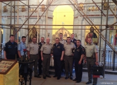 Делегация Вооруженных сил Сербии в нашем храме 