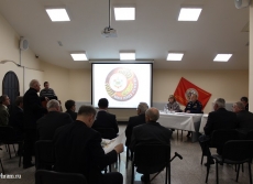 Заседание Российской Ассоциации Героев в актовом зале Патриаршего Подворья при штабе ВДВ